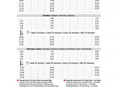 nuevos horarios